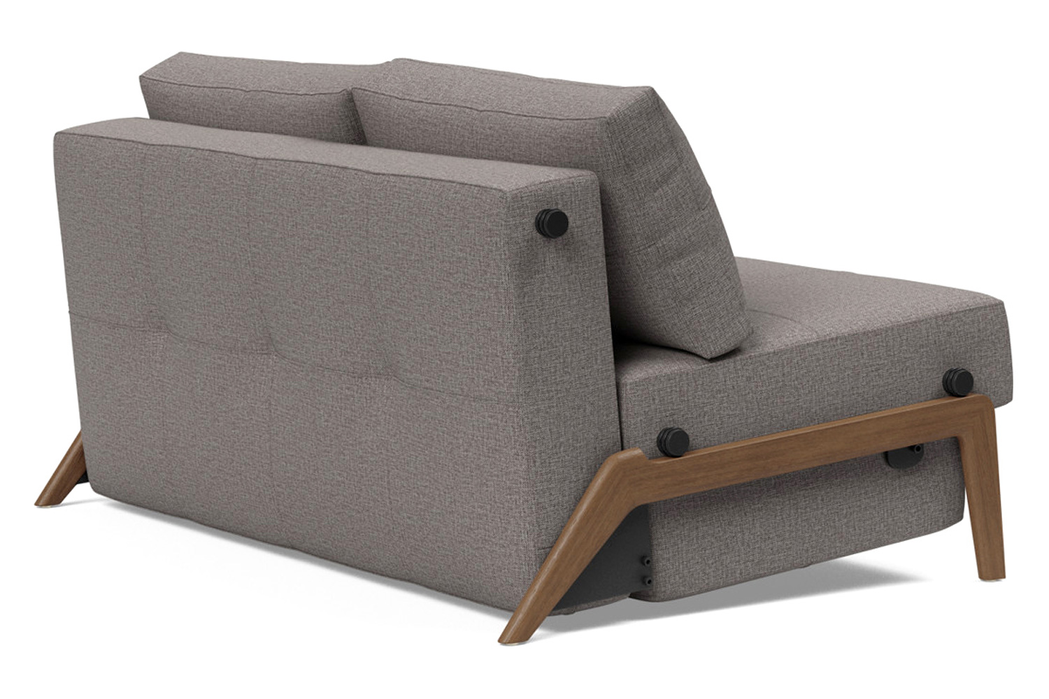 Innovation Living Cubed Full Size Sofa Bed with Dark Wood Legs - 521 Mixed Dance Gray