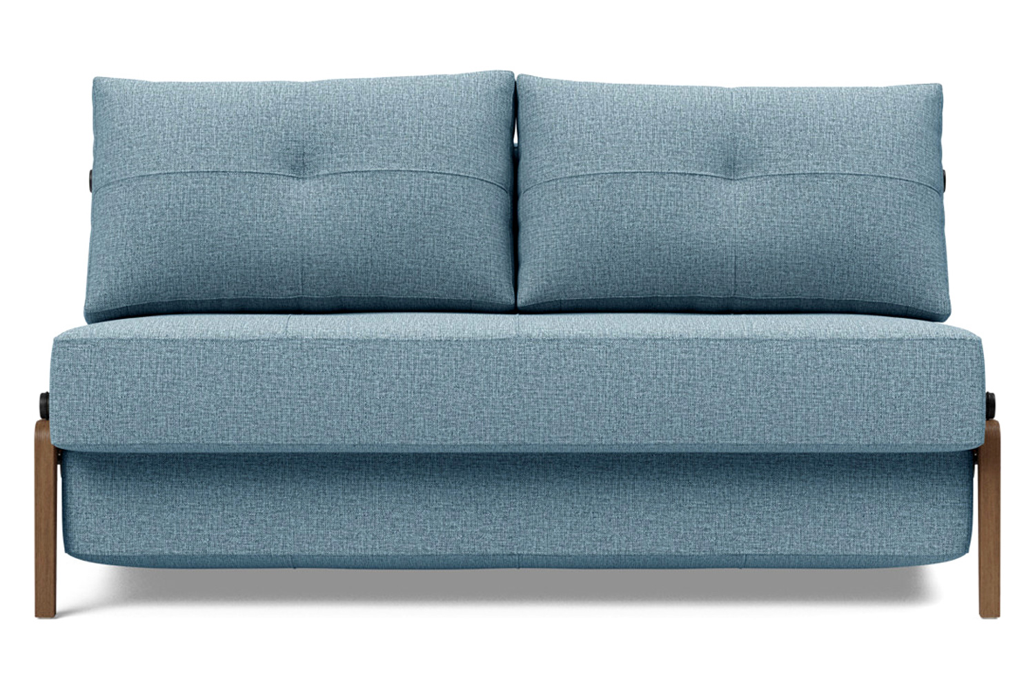 Innovation Living Cubed Full Size Sofa Bed with Dark Wood Legs - 525 Mixed Dance Light Blue