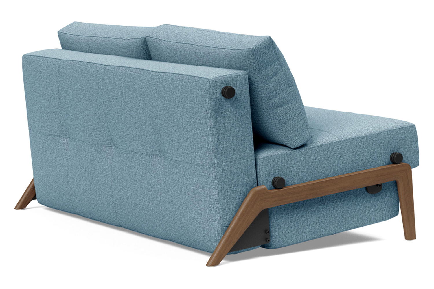 Innovation Living Cubed Full Size Sofa Bed with Dark Wood Legs - 525 Mixed Dance Light Blue