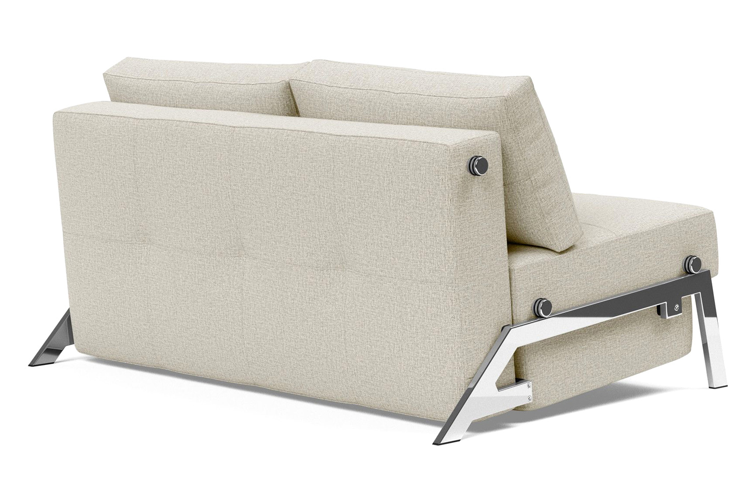 Innovation Living Cubed Full Size Sofa Bed with Chrome legs - 527 Mixed Dance Natural