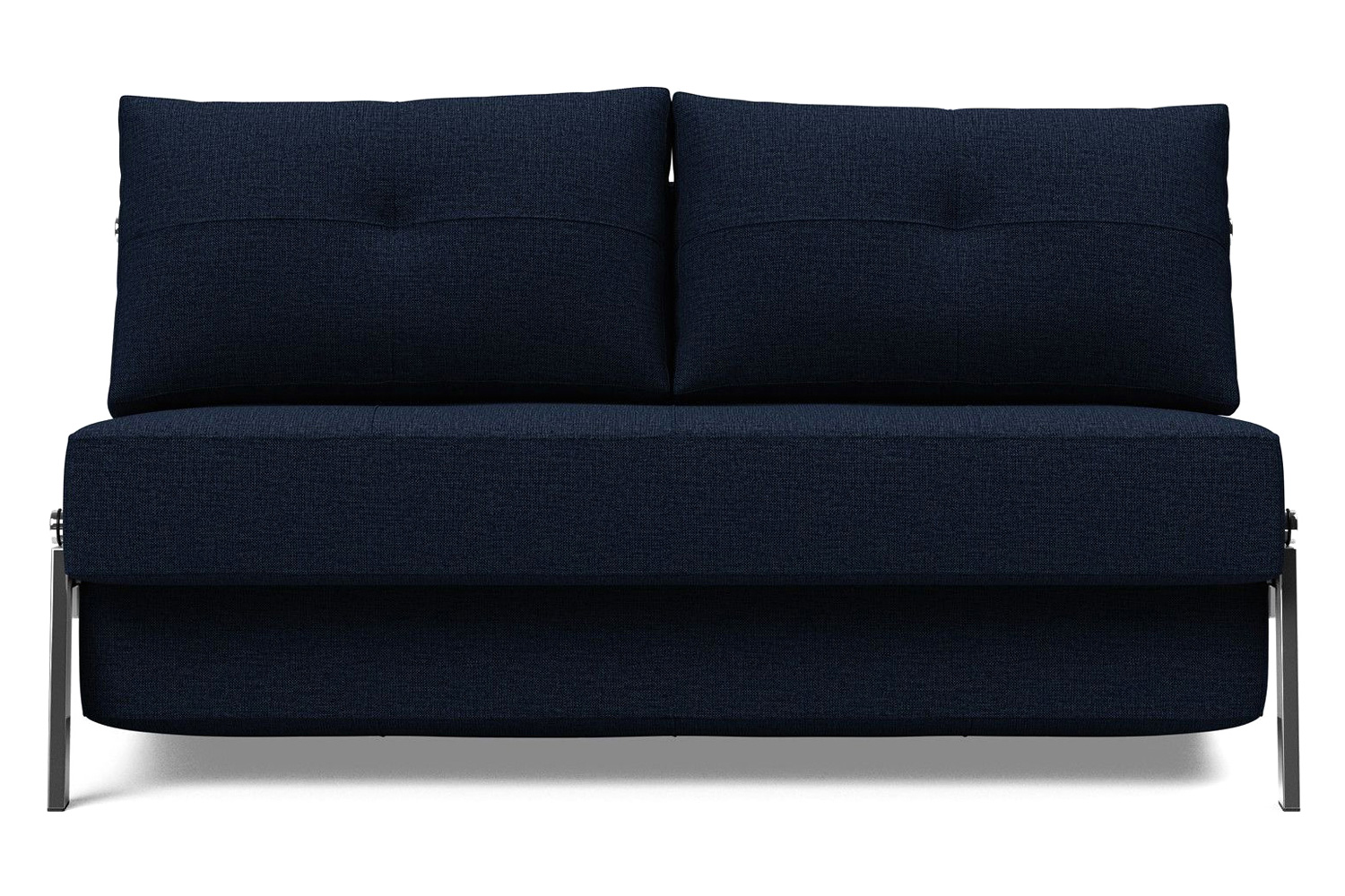 Innovation Living Cubed Full Size Sofa Bed with Chrome legs - 528 Mixed Dance Blue