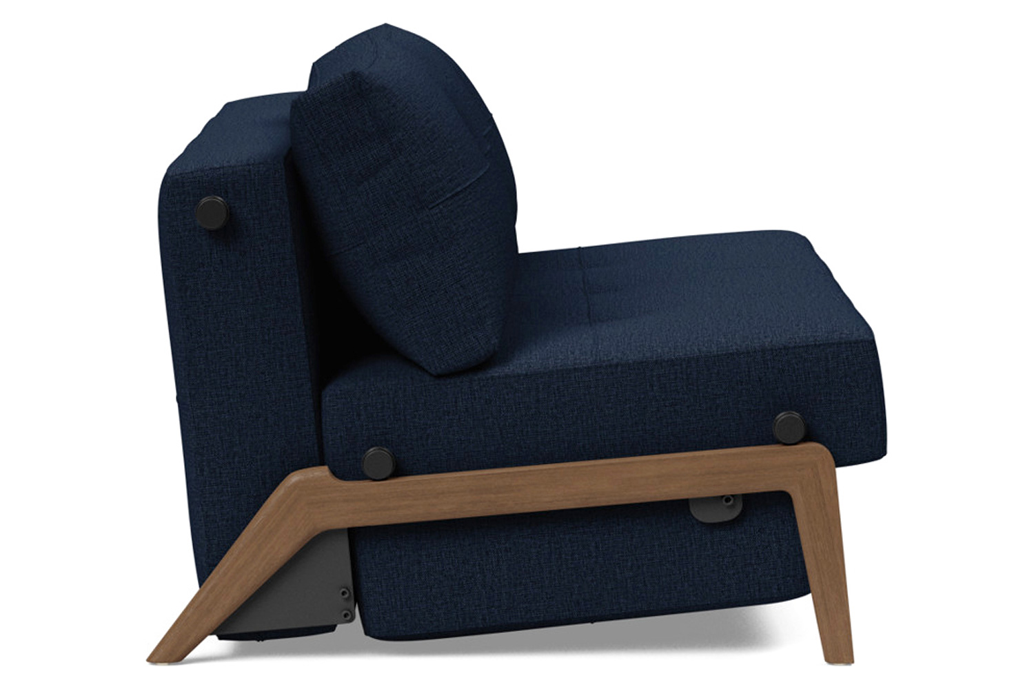Innovation Living Cubed Full Size Sofa Bed with Dark Wood Legs - 528 Mixed Dance Blue