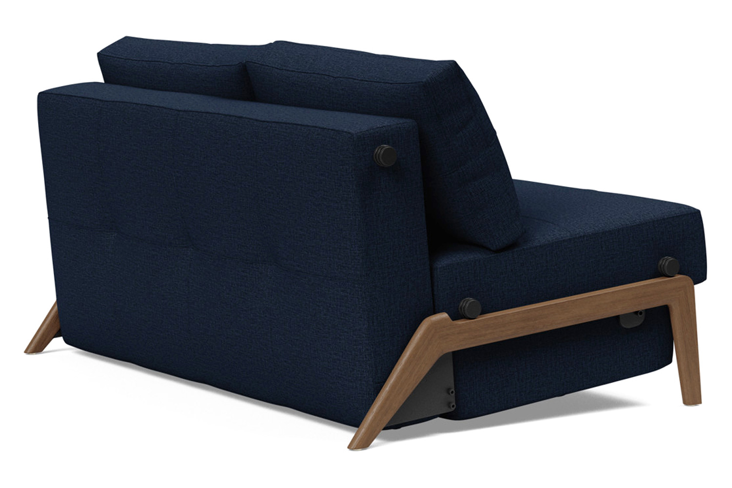 Innovation Living Cubed Full Size Sofa Bed with Dark Wood Legs - 528 Mixed Dance Blue