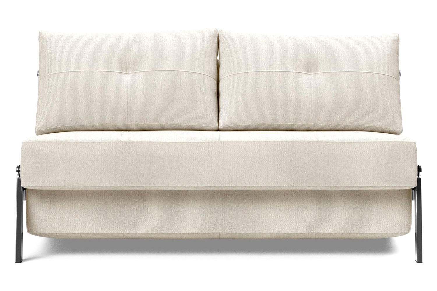 Innovation Living Cubed Full Size Sofa Bed with Chrome legs - 531 Bouclé Off White