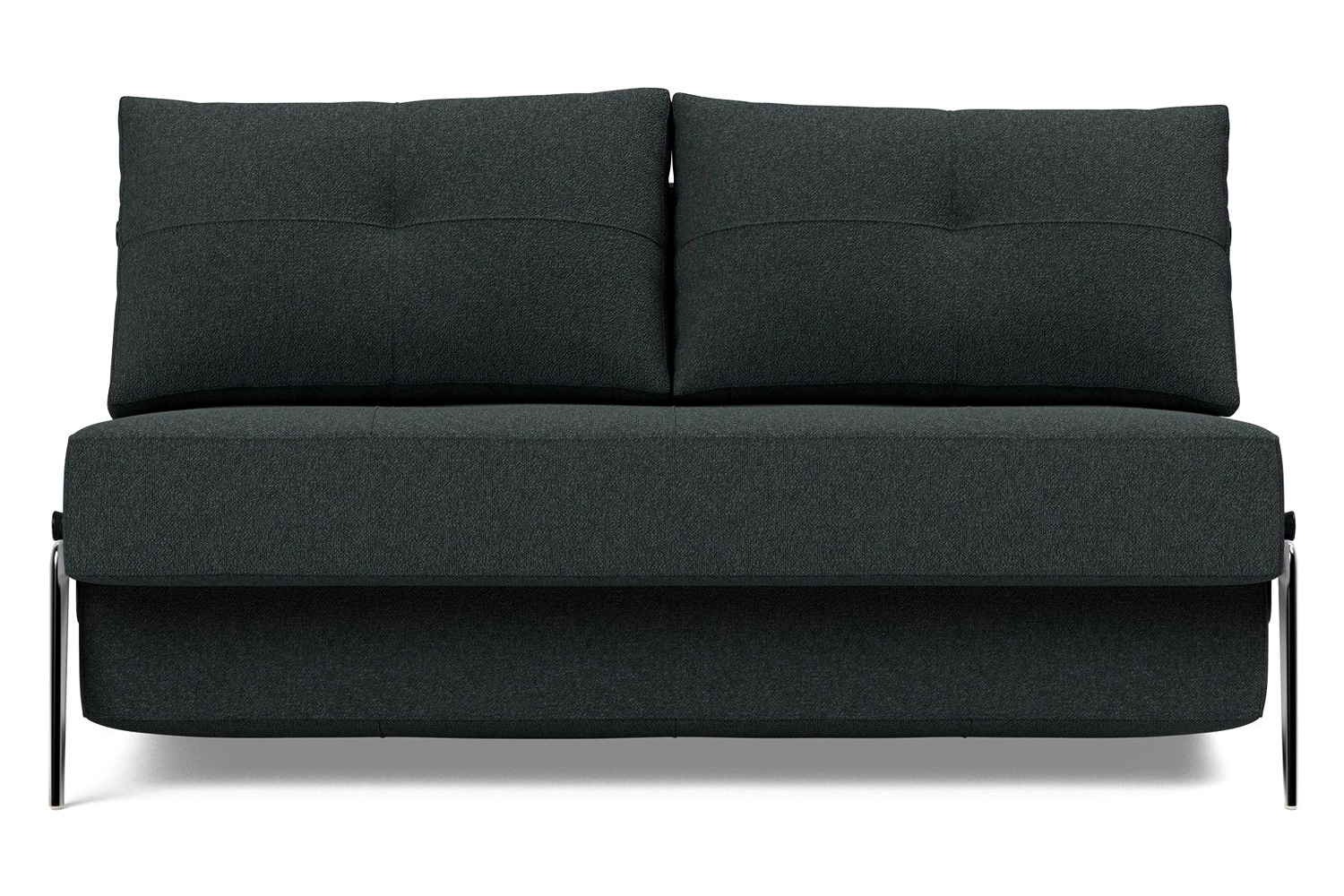Innovation Living Cubed Full Size Sofa Bed with Alu Legs - 534 Bouclé Black Raven
