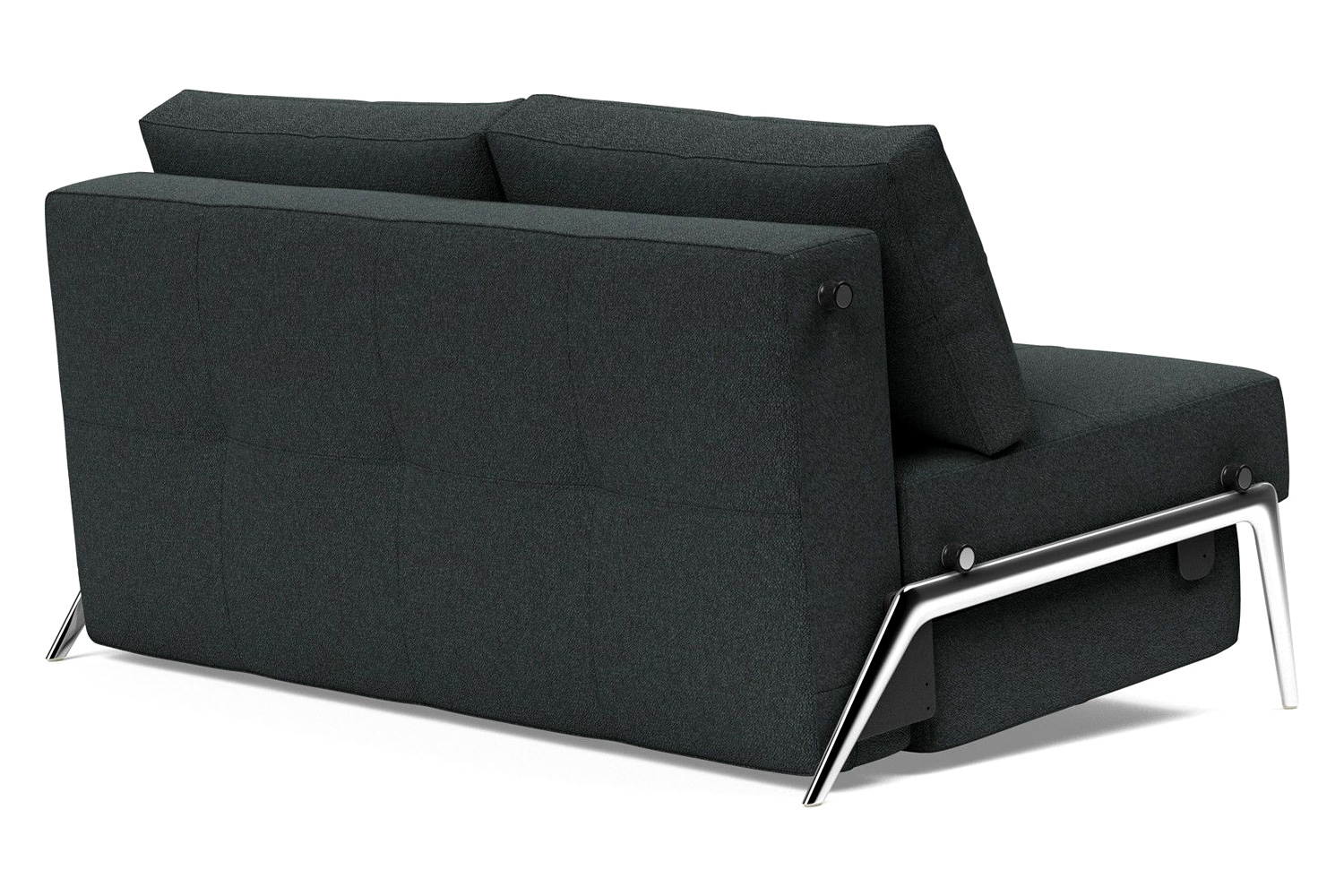 Innovation Living Cubed Full Size Sofa Bed with Alu Legs - 534 Bouclé Black Raven
