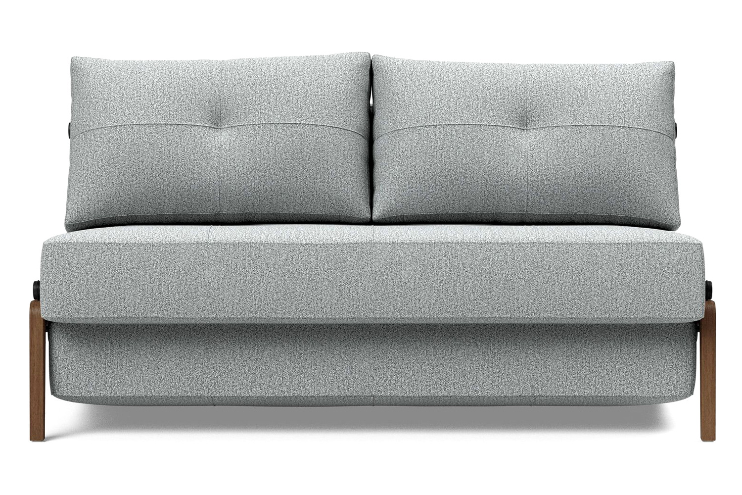 Innovation Living Cubed Full Size Sofa Bed with Dark Wood Legs - 538 Melange Light Gray