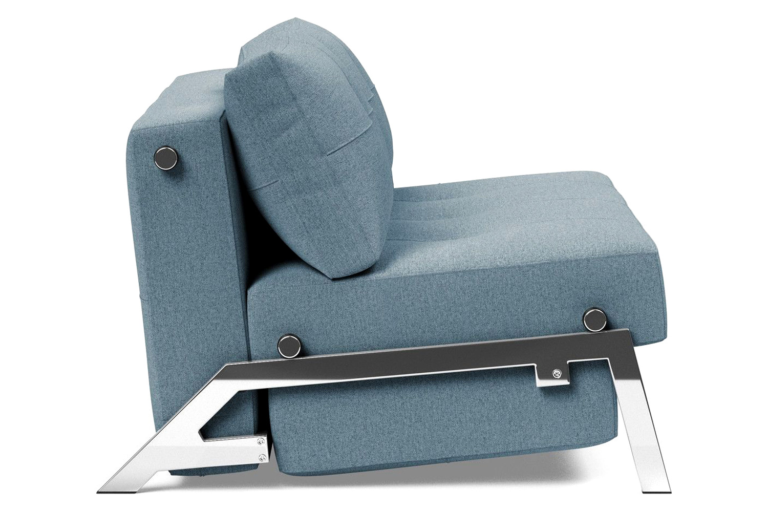 Innovation Living Cubed Full Size Sofa Bed with Chrome legs - 558 Soft Indigo