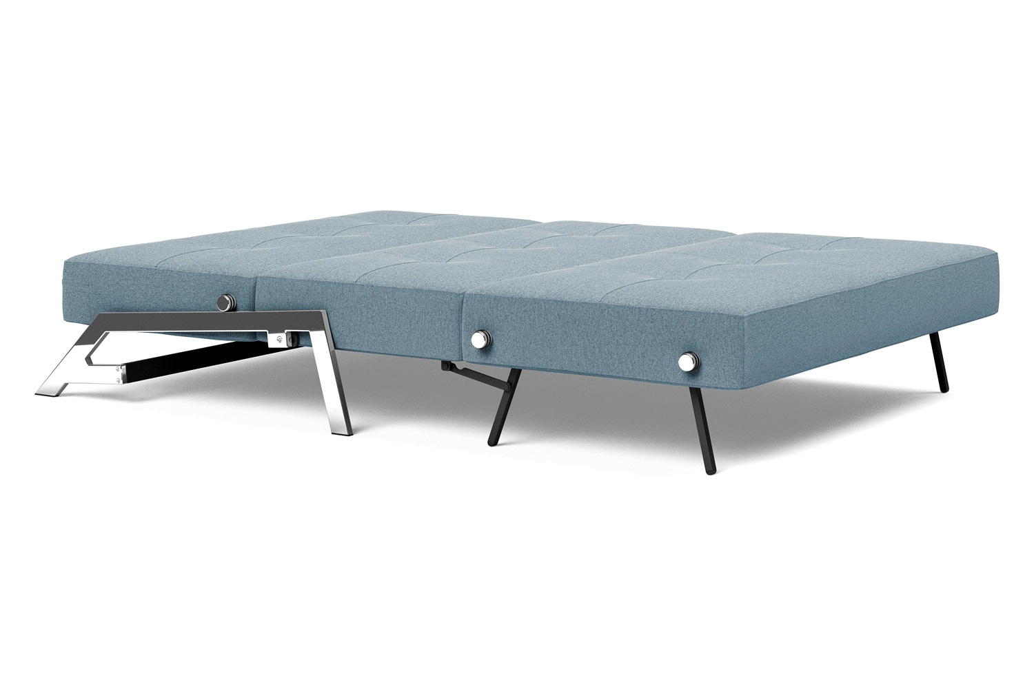 Innovation Living Cubed Full Size Sofa Bed with Chrome legs - 558 Soft Indigo
