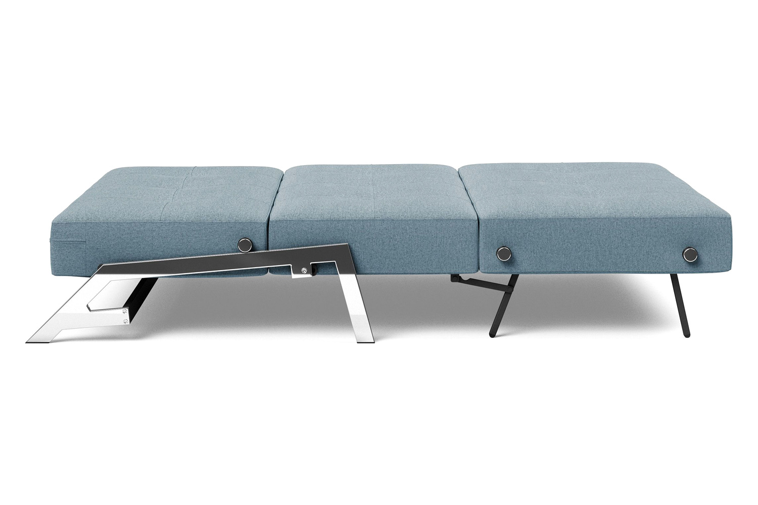Innovation Living Cubed Full Size Sofa Bed with Chrome legs - 558 Soft Indigo
