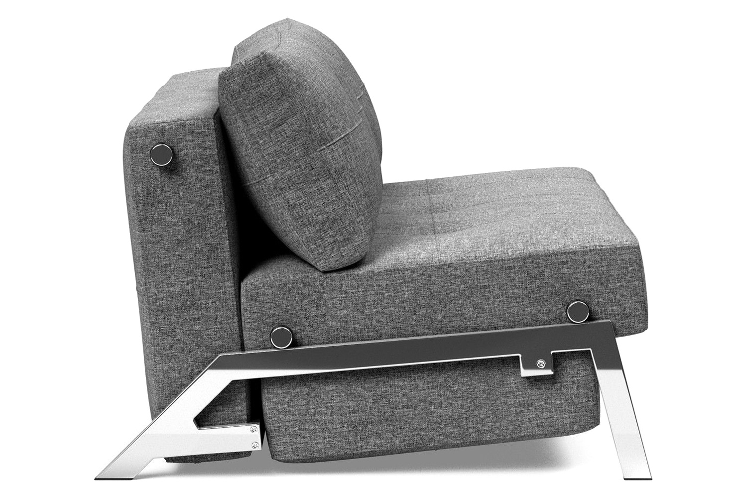 Innovation Living Cubed Full Size Sofa Bed with Chrome legs - 563 Twist Charcoal