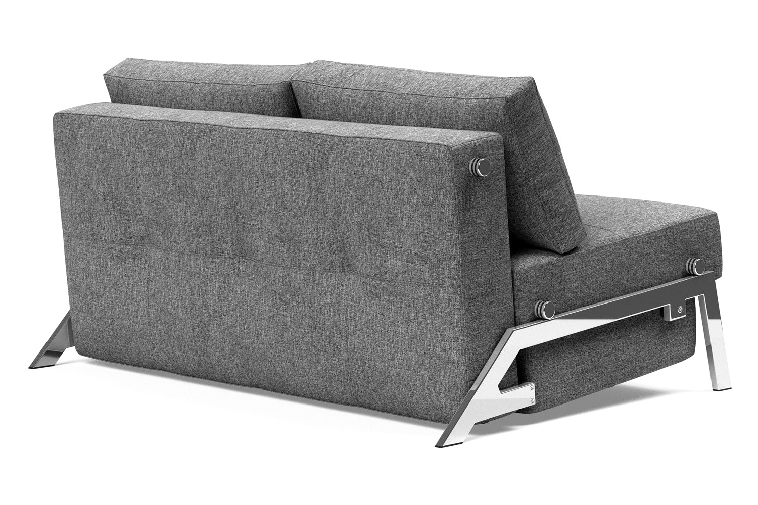 Innovation Living Cubed Full Size Sofa Bed with Chrome legs - 563 Twist Charcoal