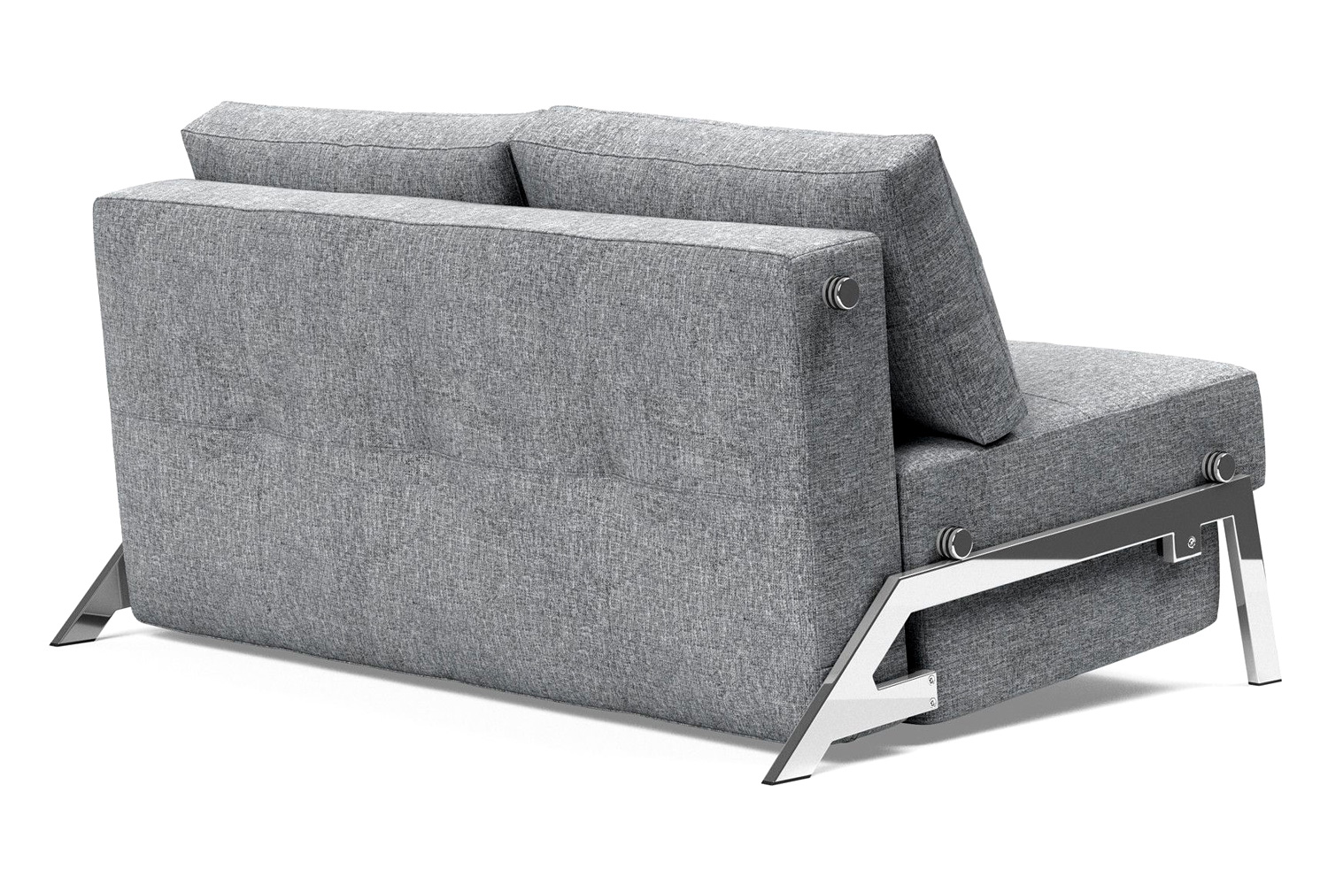 Innovation Living Cubed Full Size Sofa Bed with Chrome legs - 565 Twist Granite