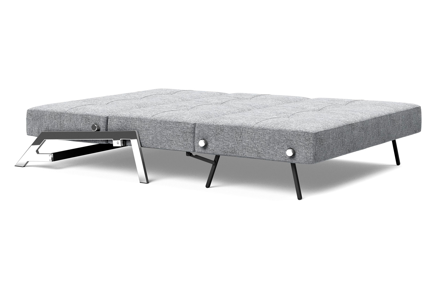Innovation Living Cubed Full Size Sofa Bed with Chrome legs - 565 Twist Granite