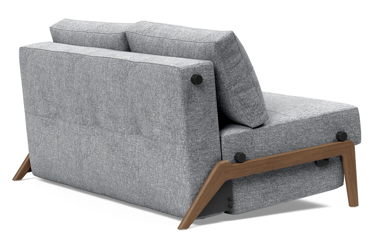 Innovation Living Cubed Full Size Sofa Bed with Dark Wood Legs - 565 Twist Granite