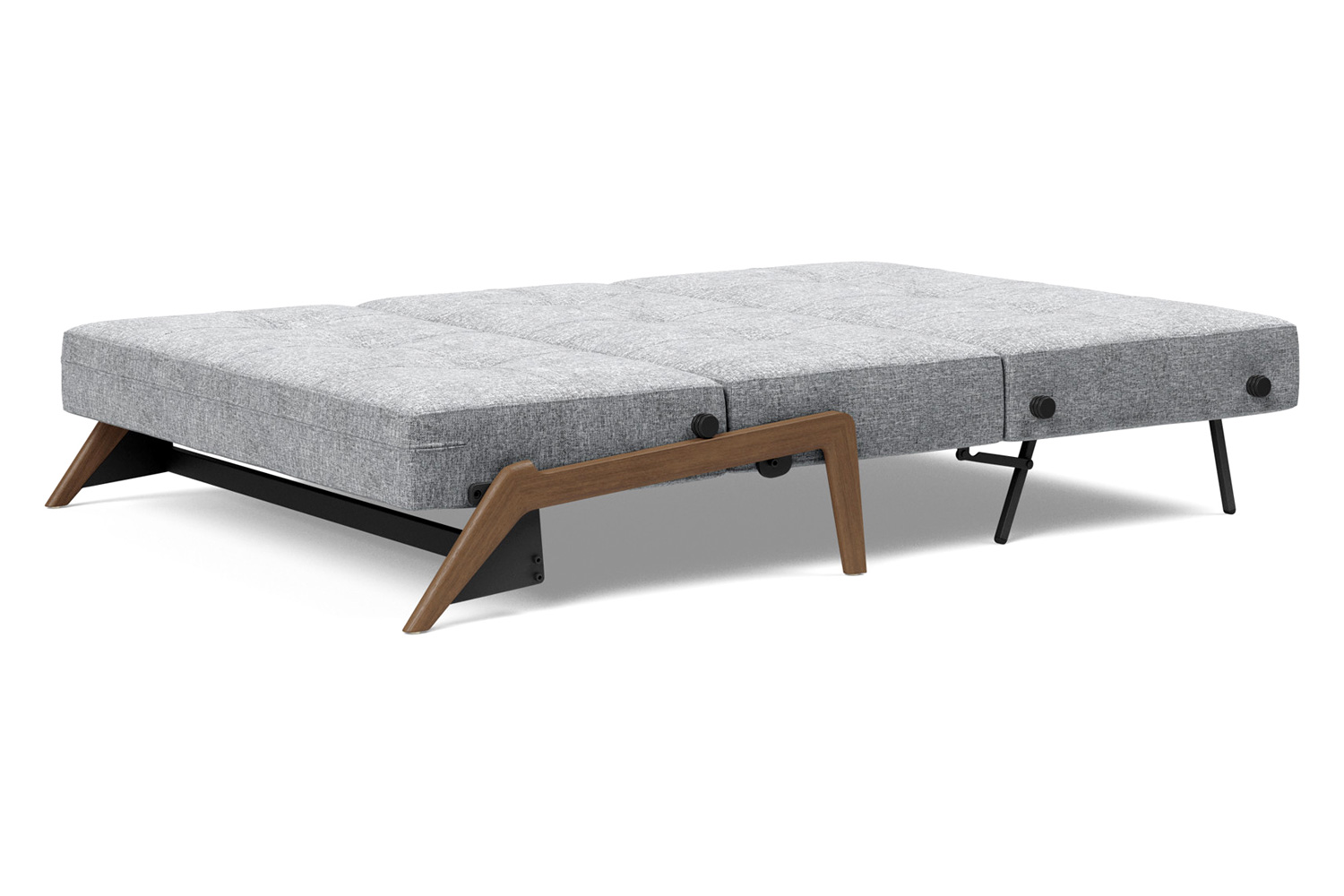 Innovation Living Cubed Full Size Sofa Bed with Dark Wood Legs - 565 Twist Granite
