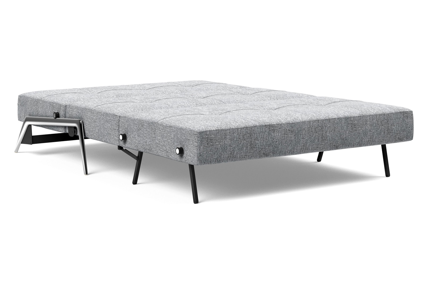 Innovation Living Cubed Full Size Sofa Bed with Alu Legs - 565 Twist Granite