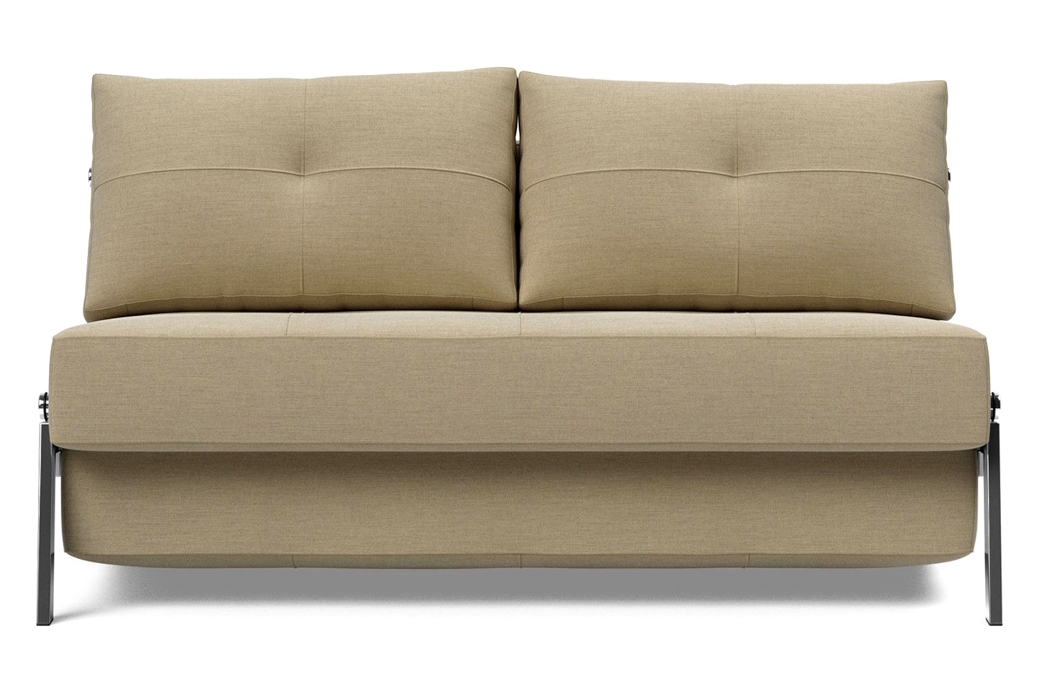 Innovation Living Cubed Full Size Sofa Bed with Chrome legs - 571 Vivus Dusty Sand