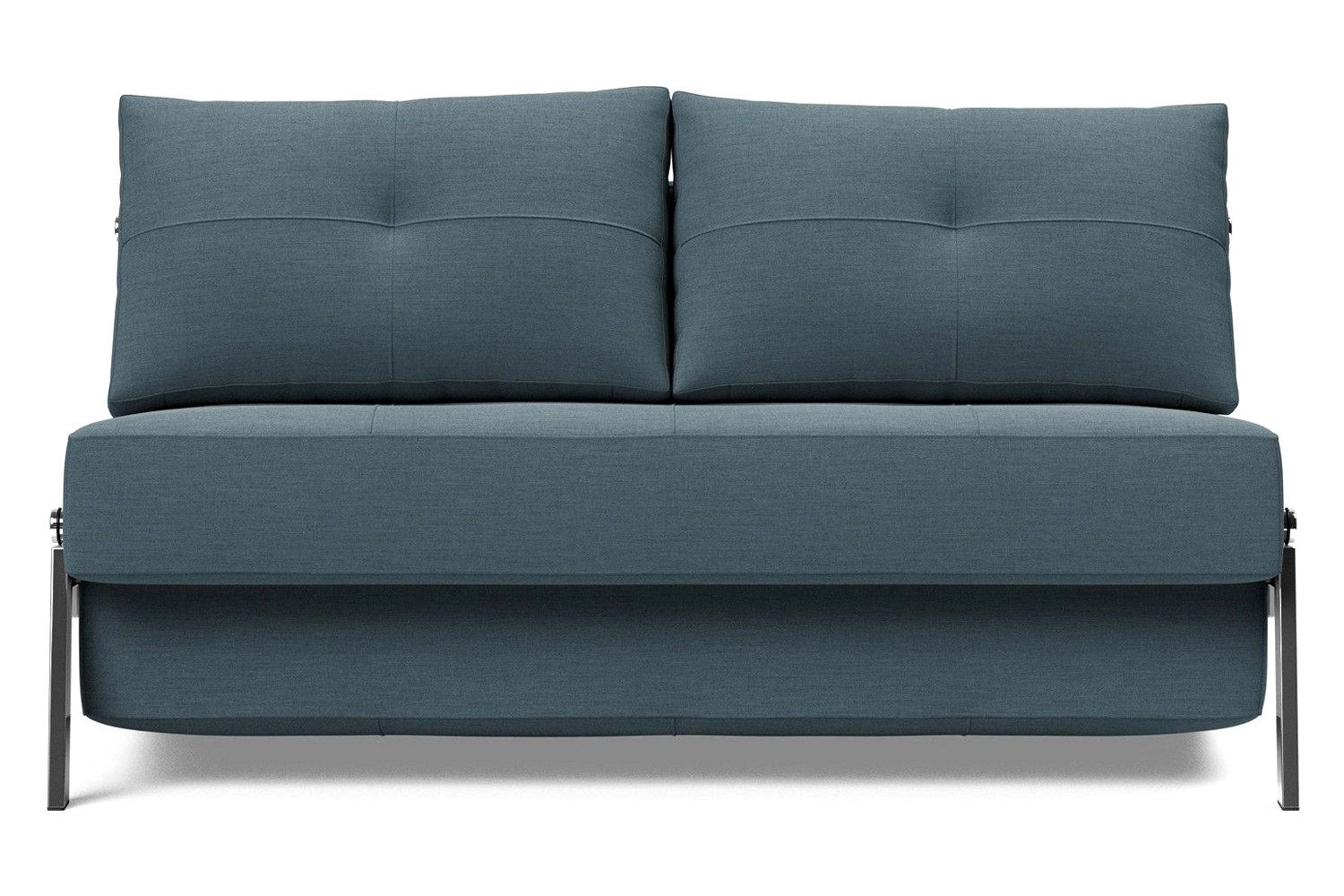 Innovation Living Cubed Full Size Sofa Bed with Chrome legs - 573 Vivus Dusty Blue