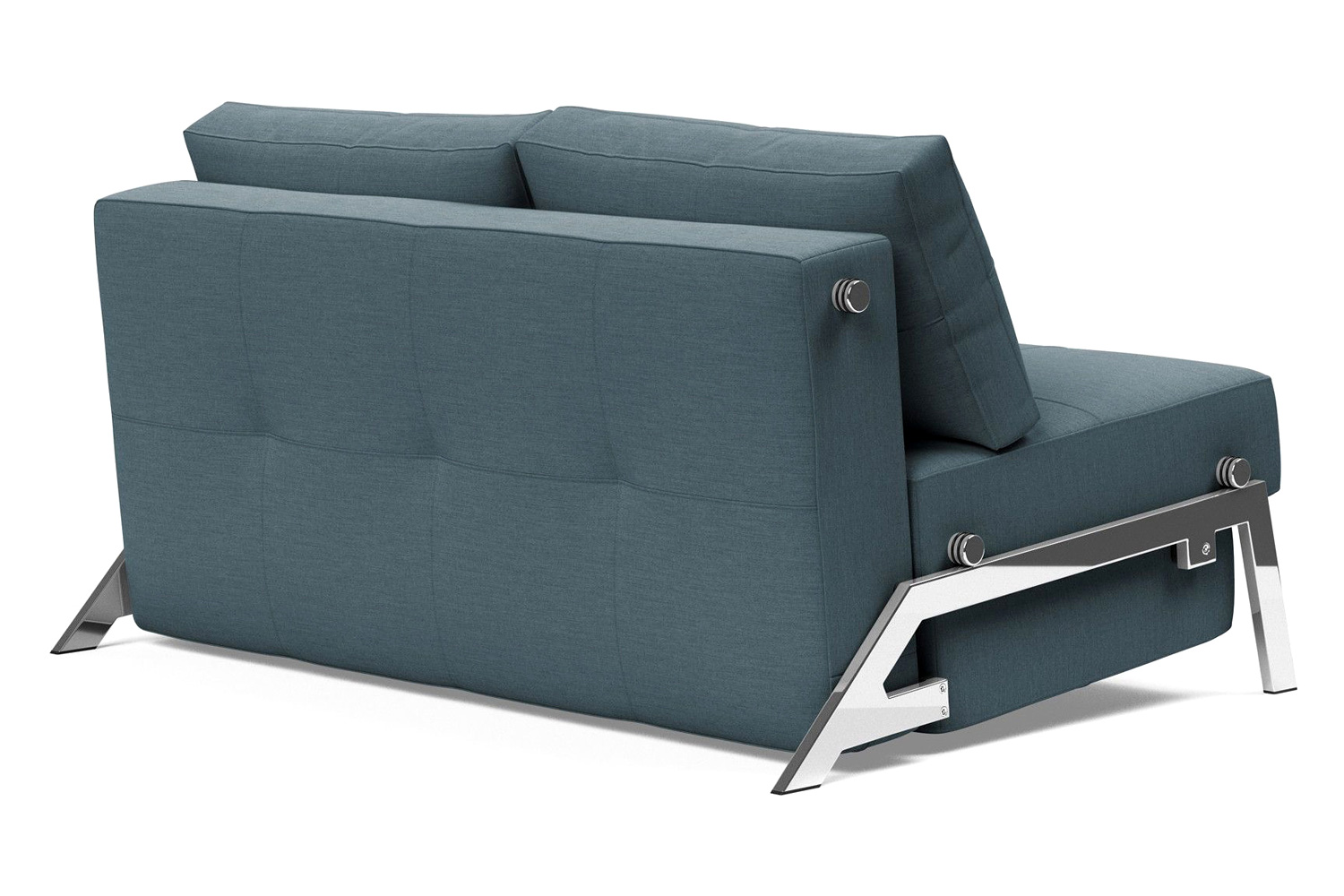 Innovation Living Cubed Full Size Sofa Bed with Chrome legs - 573 Vivus Dusty Blue