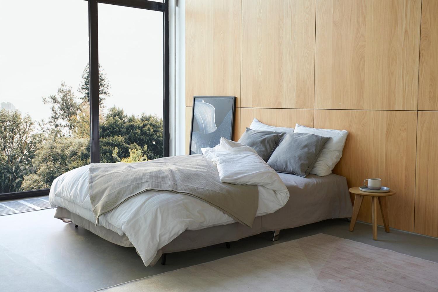 Innovation Living Cubed Full Size Sofa Bed with Chrome legs - 573 Vivus Dusty Blue