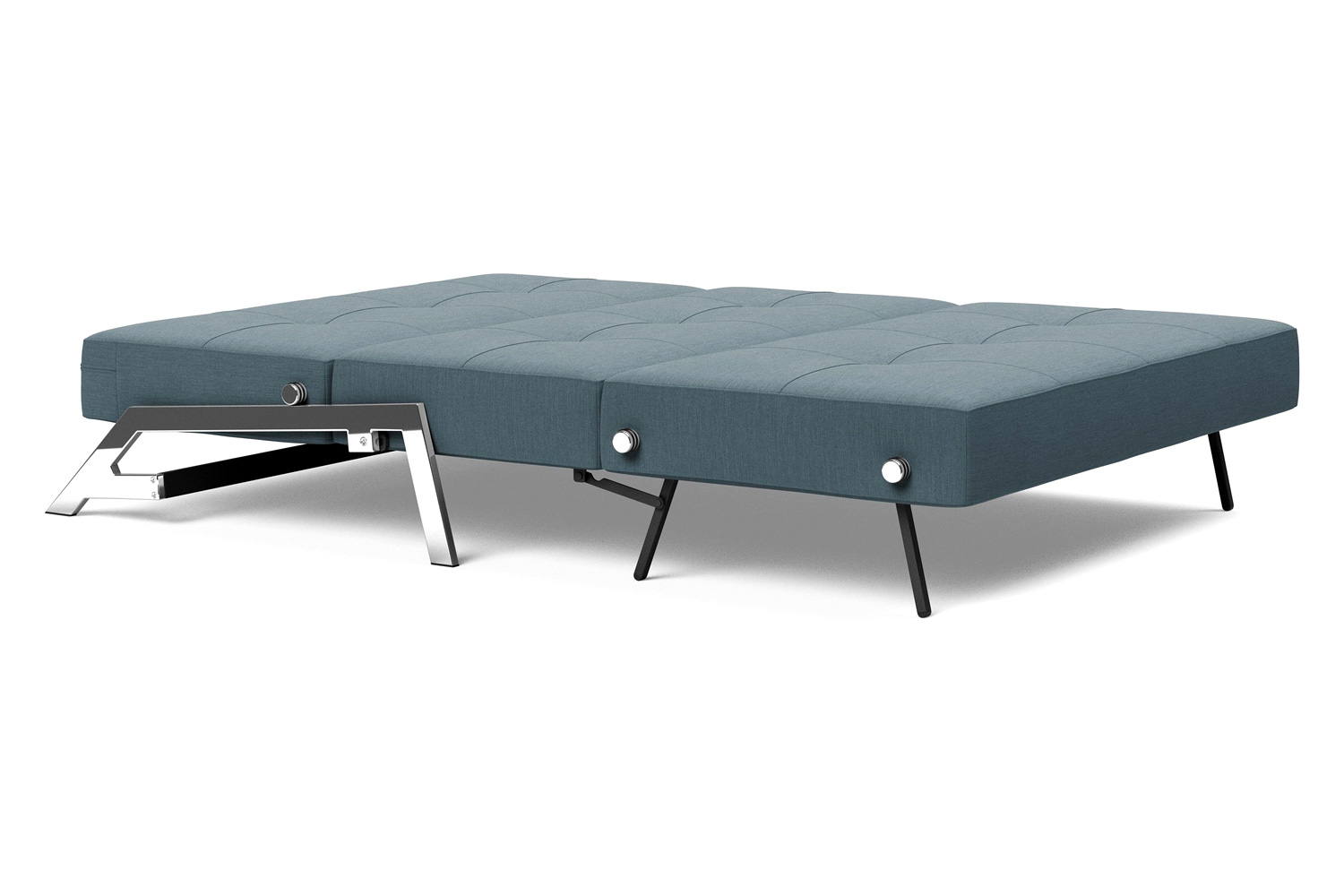 Innovation Living Cubed Full Size Sofa Bed with Chrome legs - 573 Vivus Dusty Blue