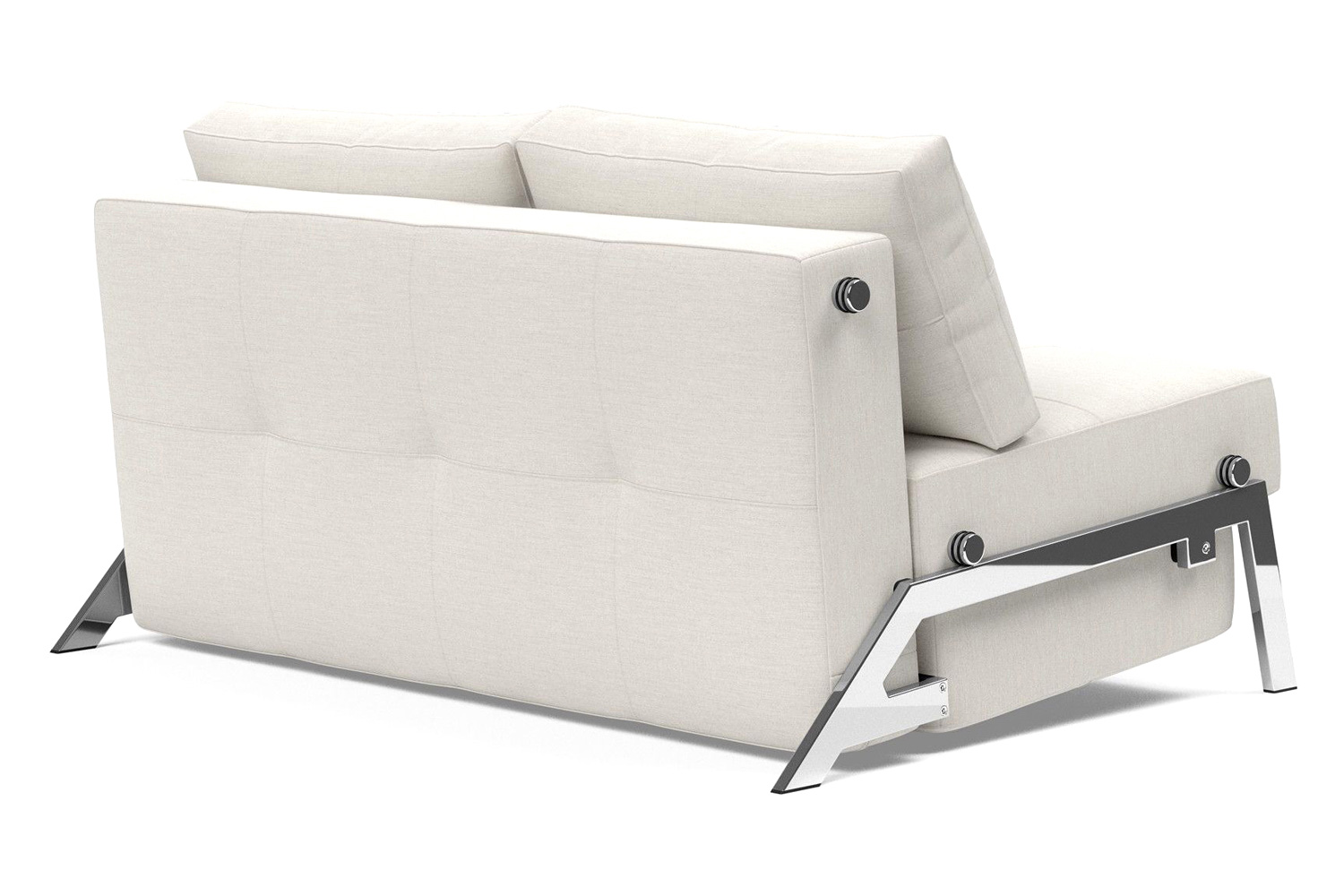 Innovation Living Cubed Full Size Sofa Bed with Chrome legs - 574 Vivus Dusty Off White