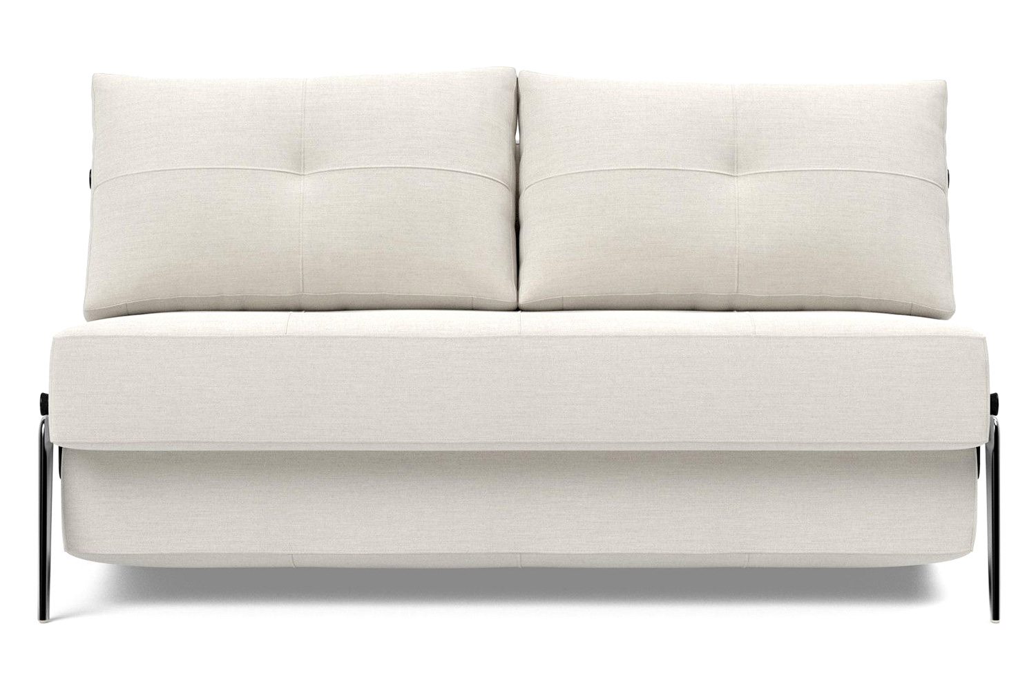 Innovation Living Cubed Full Size Sofa Bed with Alu Legs - 574 Vivus Dusty Off White