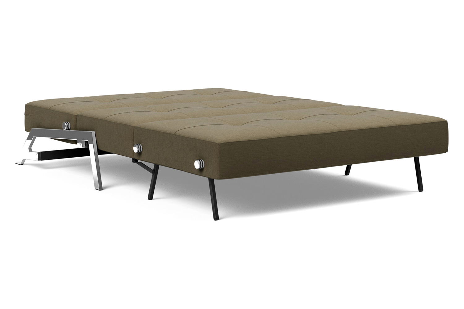 Innovation Living Cubed Full Size Sofa Bed with Chrome legs - 575 Vivus Dusty Olive