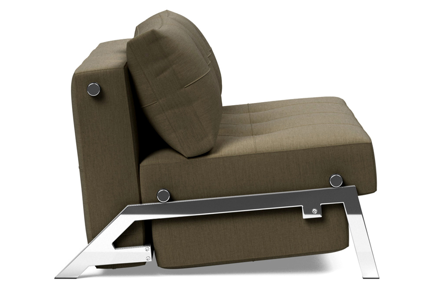 Innovation Living Cubed Full Size Sofa Bed with Chrome legs - 575 Vivus Dusty Olive