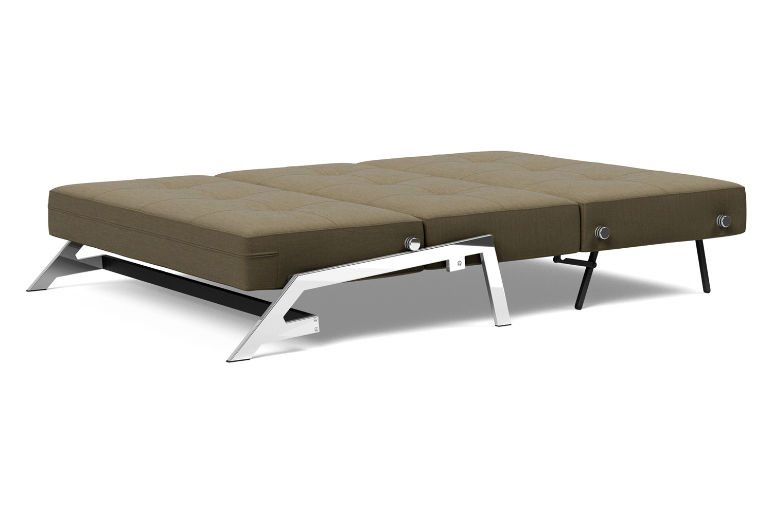 Innovation Living Cubed Full Size Sofa Bed with Chrome legs - 575 Vivus Dusty Olive