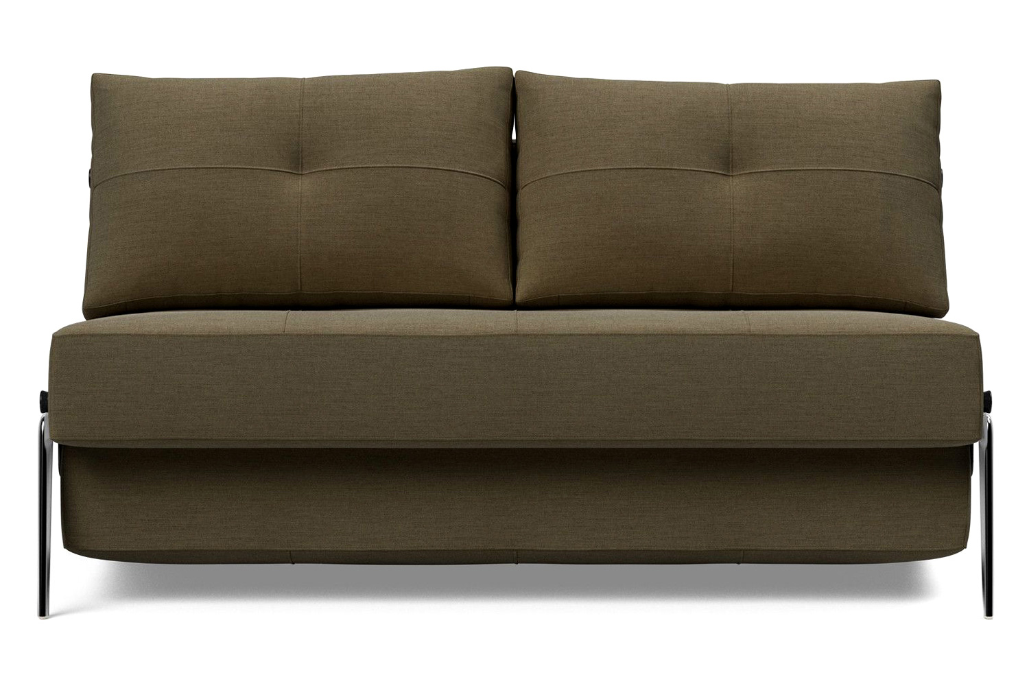 Innovation Living Cubed Full Size Sofa Bed with Alu Legs - 575 Vivus Dusty Olive