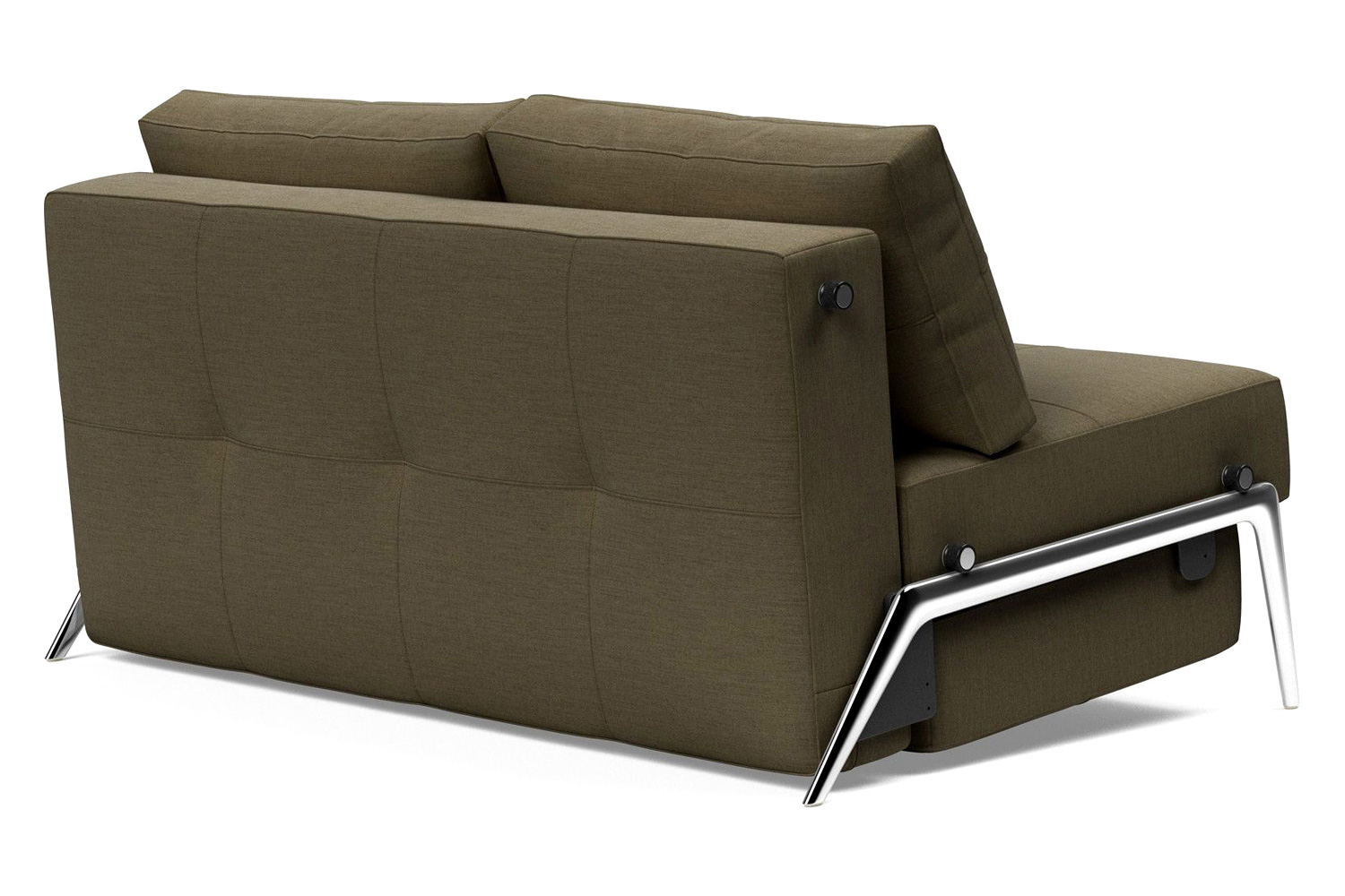 Innovation Living Cubed Full Size Sofa Bed with Alu Legs - 575 Vivus Dusty Olive