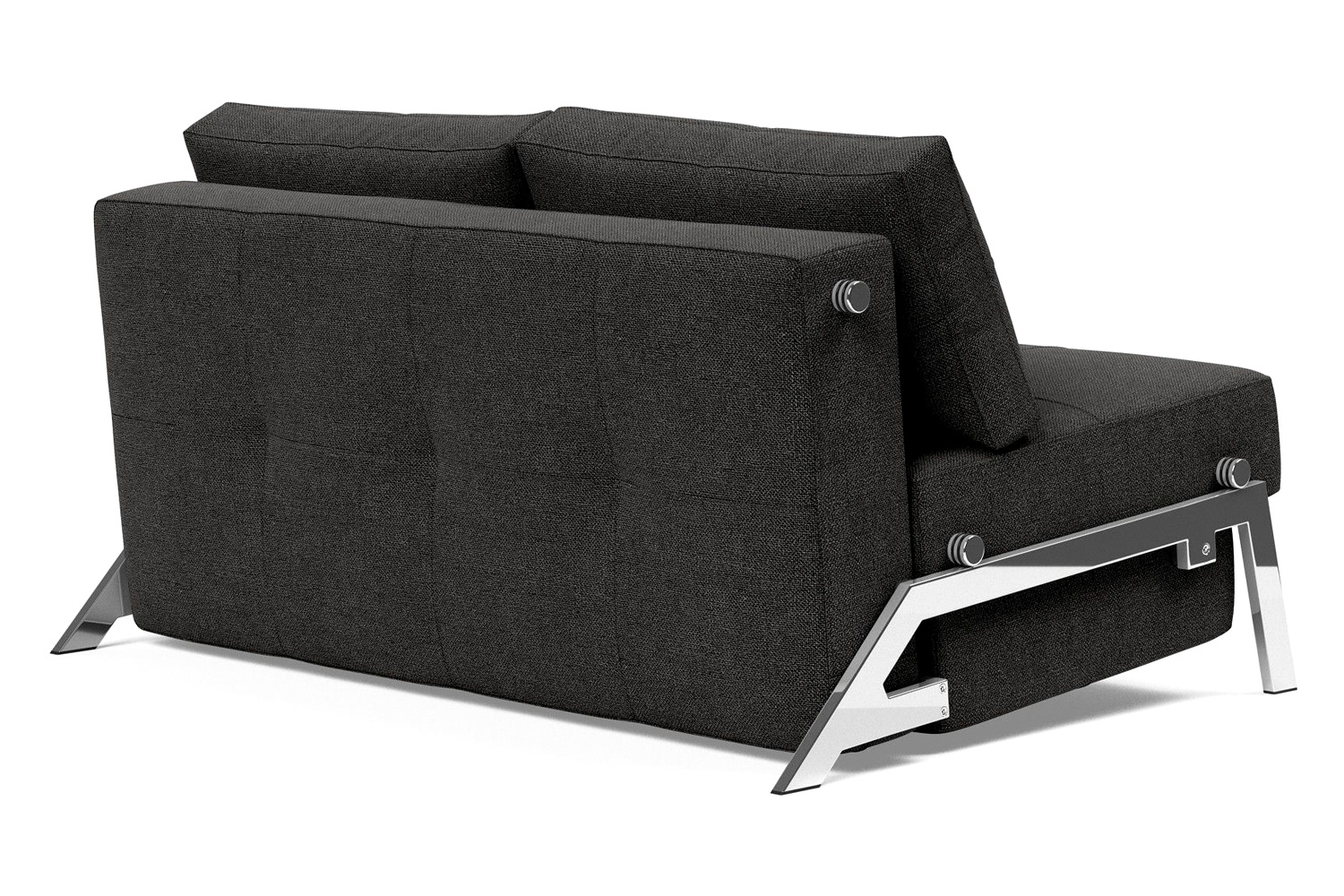 Innovation Living Cubed Full Size Sofa Bed with Chrome legs - 577 Kenya Dark Gray