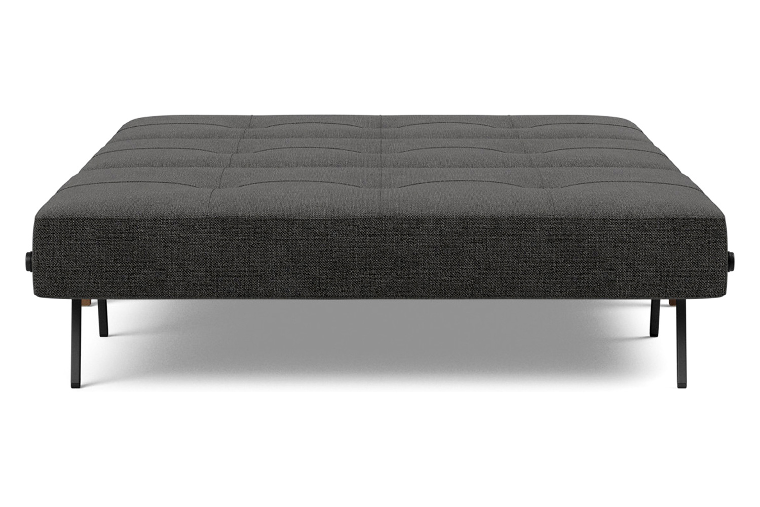 Innovation Living Cubed Full Size Sofa Bed with Dark Wood Legs - 577 Kenya Dark Gray