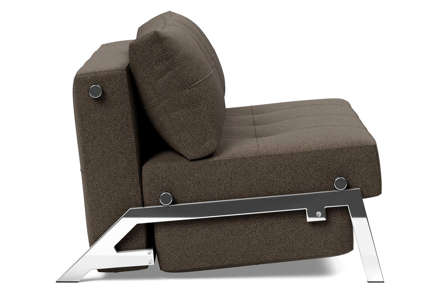 Innovation Living Cubed Full Size Sofa Bed with Chrome legs - 578 Kenya Taupe