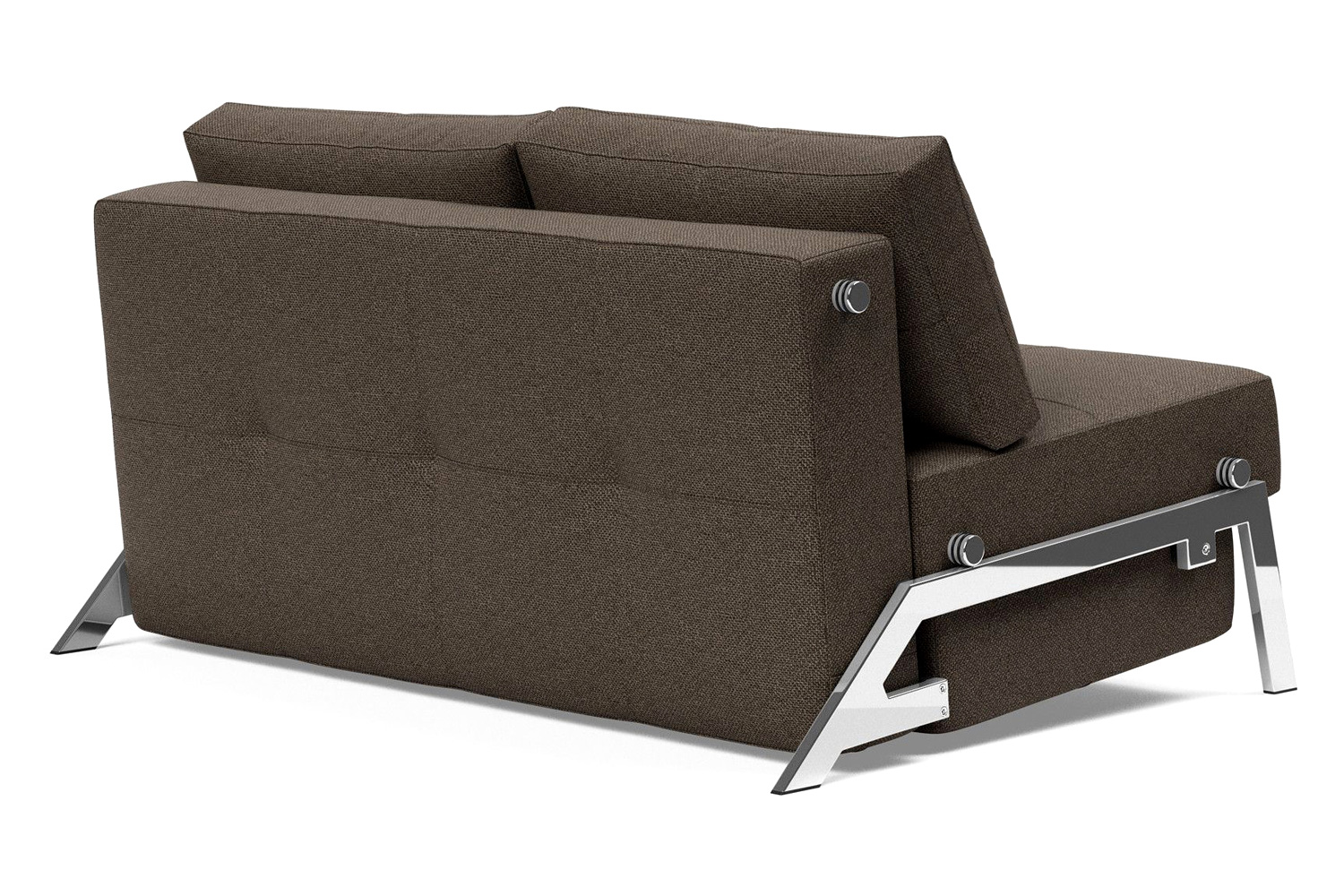 Innovation Living Cubed Full Size Sofa Bed with Chrome legs - 578 Kenya Taupe