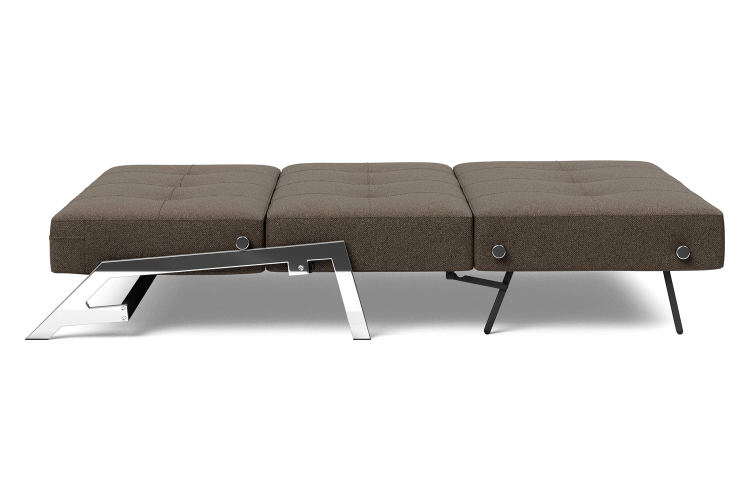 Innovation Living Cubed Full Size Sofa Bed with Chrome legs - 578 Kenya Taupe