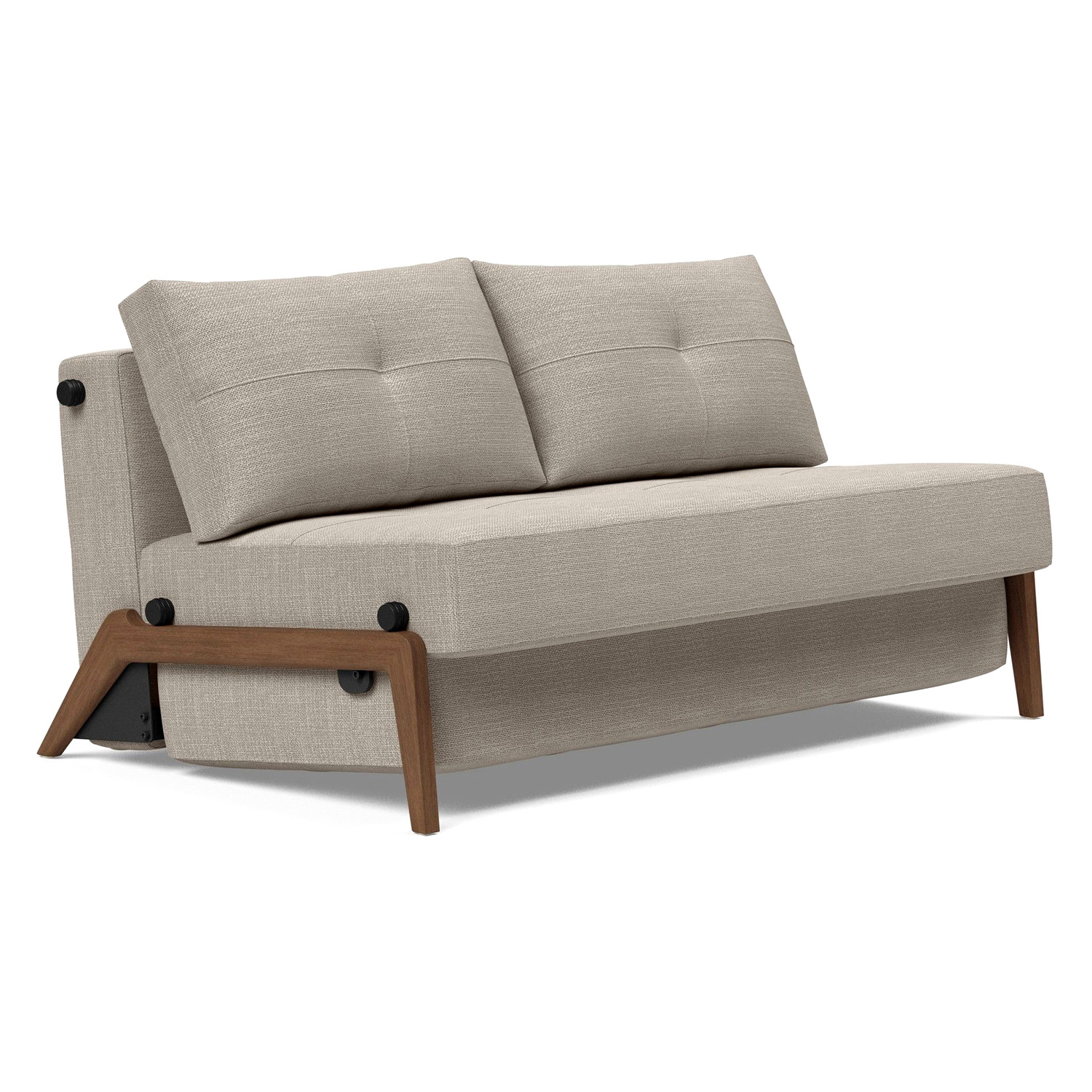 Innovation Living - Cubed Full Size Sofa Bed with Dark Wood Legs