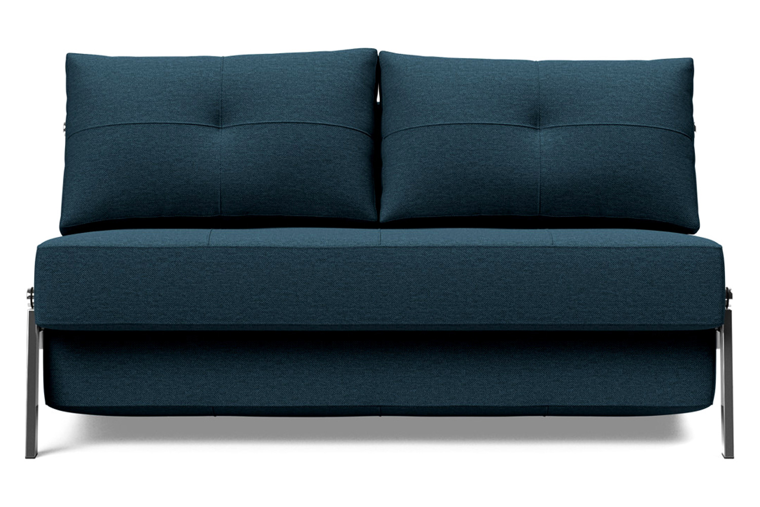 Innovation Living Cubed Full Size Sofa Bed with Chrome legs - 580 Argus Navy Blue