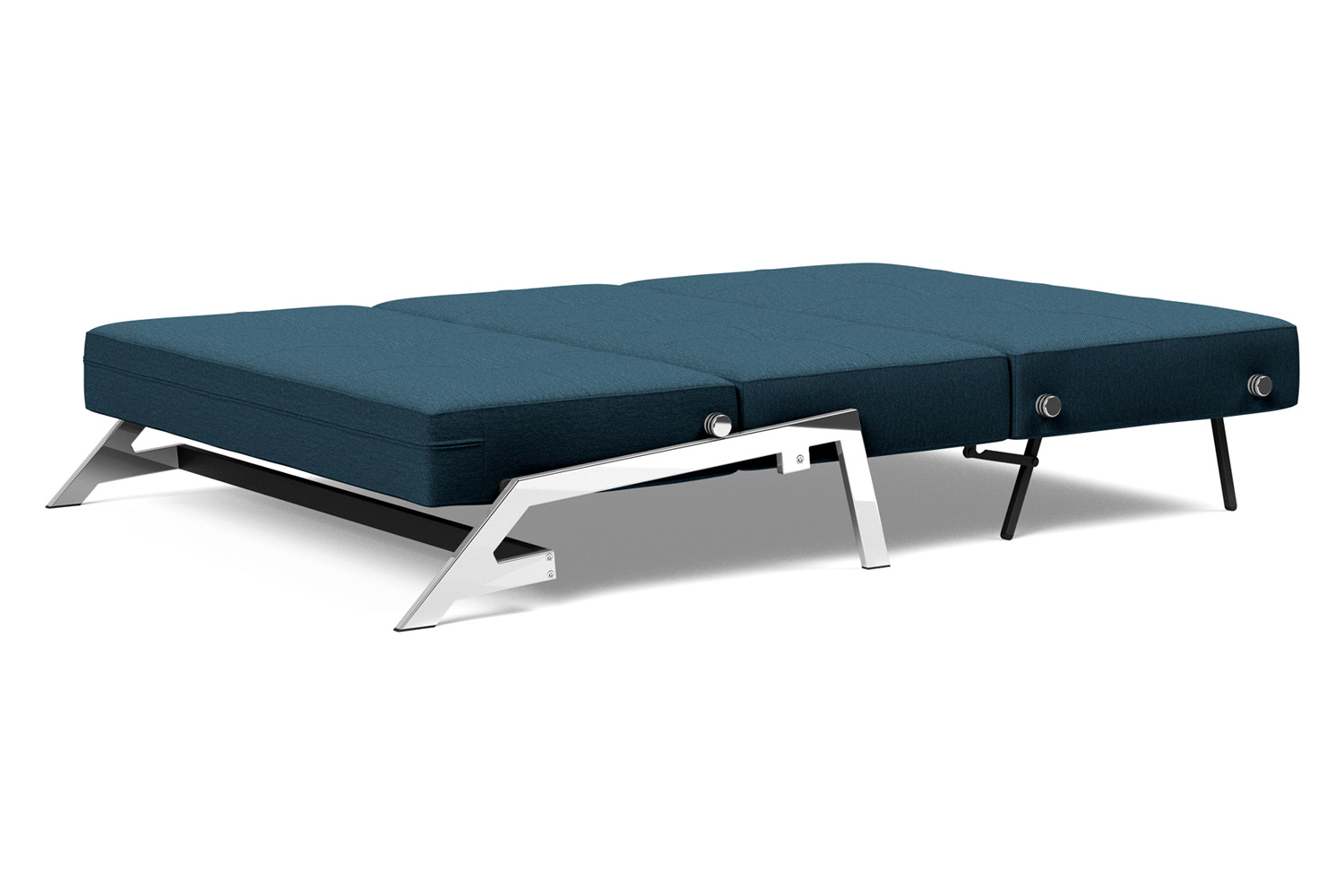 Innovation Living Cubed Full Size Sofa Bed with Chrome legs - 580 Argus Navy Blue