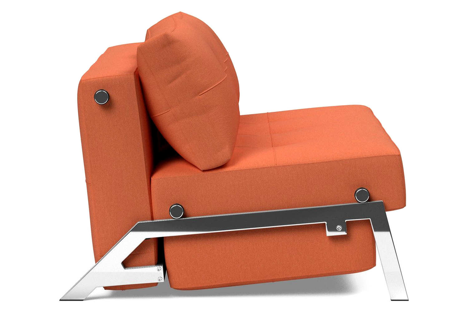 Innovation Living Cubed Full Size Sofa Bed with Chrome legs - 581 Argus Rust