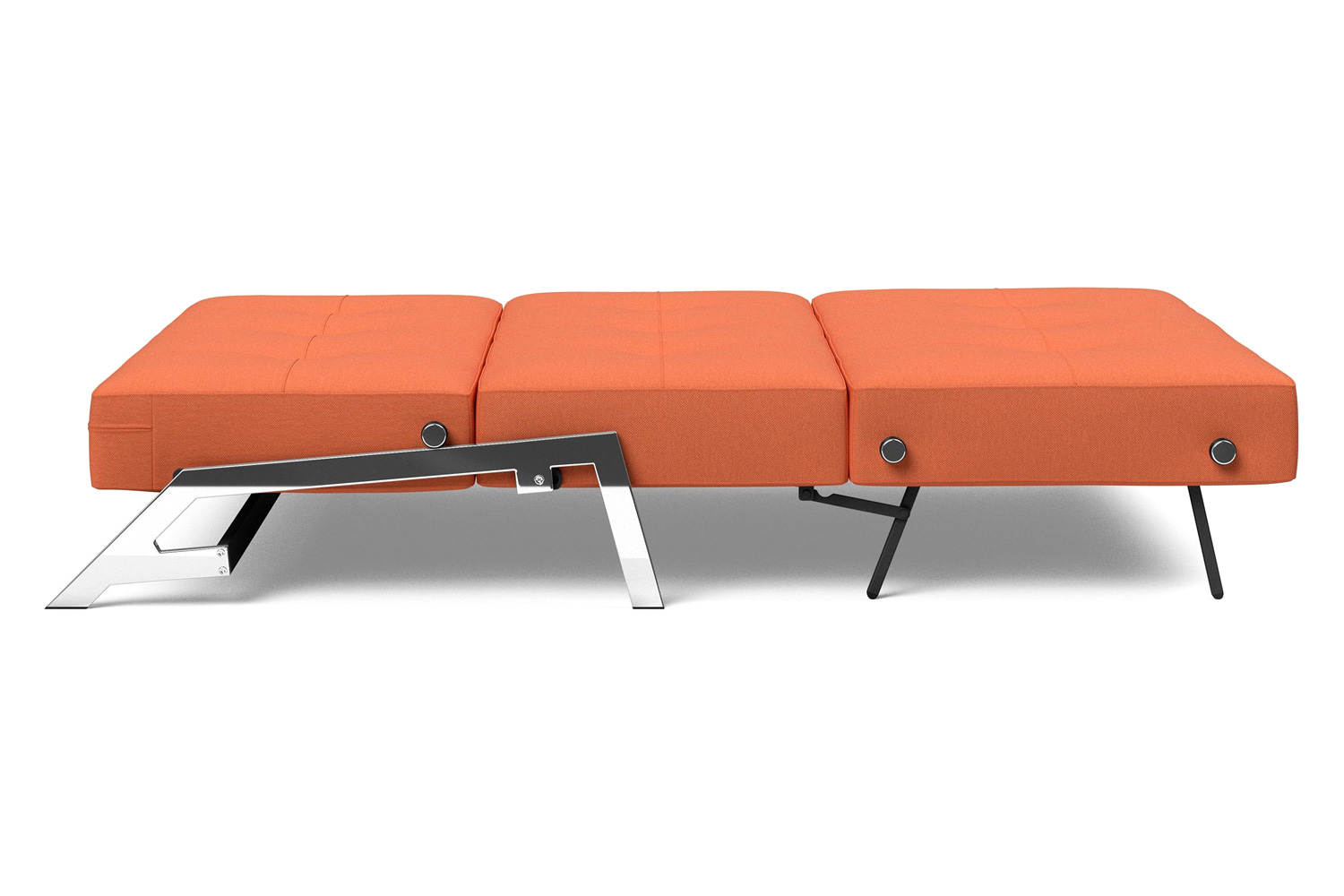 Innovation Living Cubed Full Size Sofa Bed with Chrome legs - 581 Argus Rust