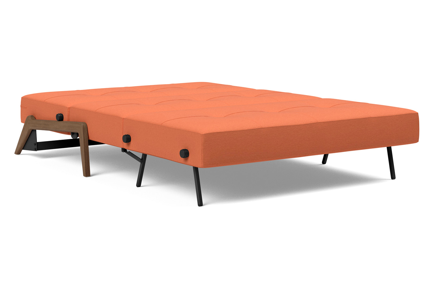 Innovation Living Cubed Full Size Sofa Bed with Dark Wood Legs - 581 Argus Rust