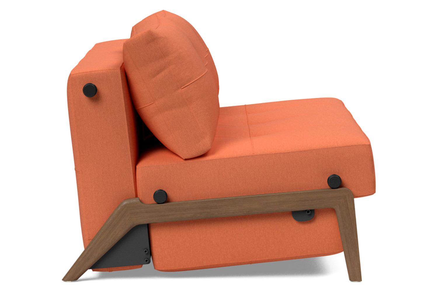 Innovation Living Cubed Full Size Sofa Bed with Dark Wood Legs - 581 Argus Rust