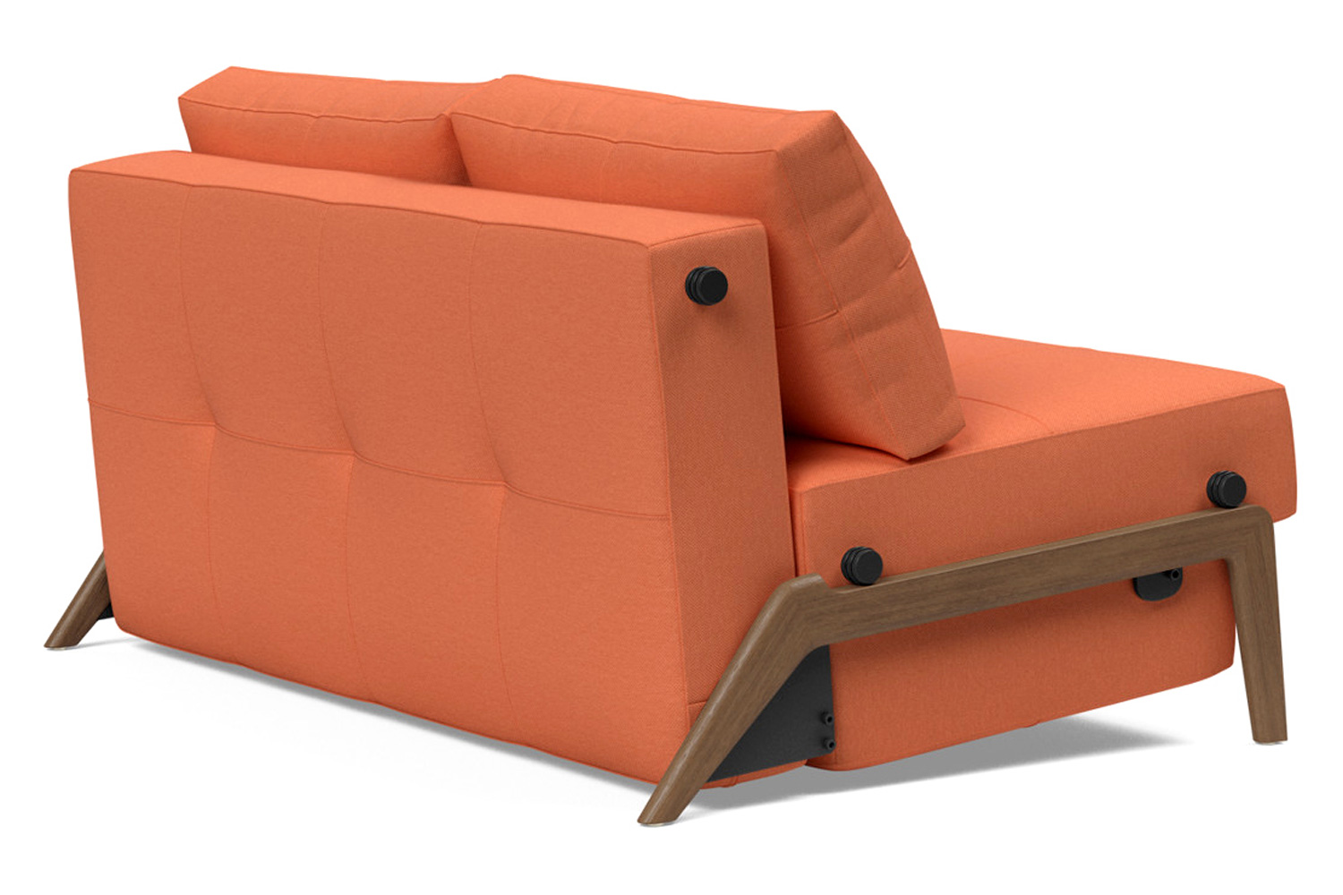 Innovation Living Cubed Full Size Sofa Bed with Dark Wood Legs - 581 Argus Rust