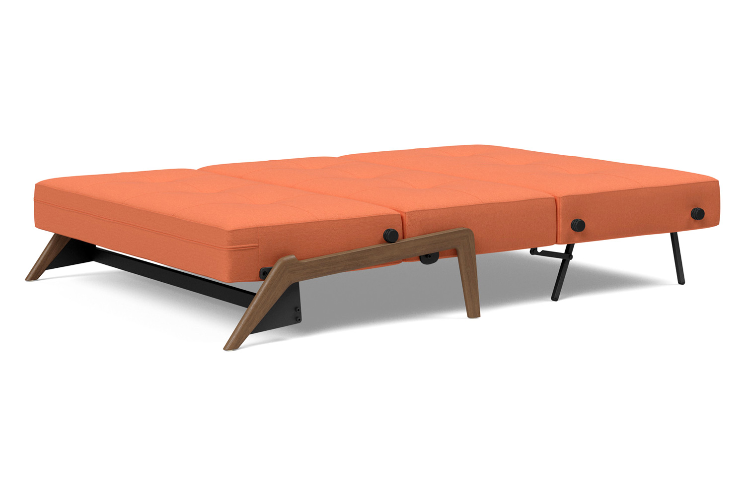 Innovation Living Cubed Full Size Sofa Bed with Dark Wood Legs - 581 Argus Rust
