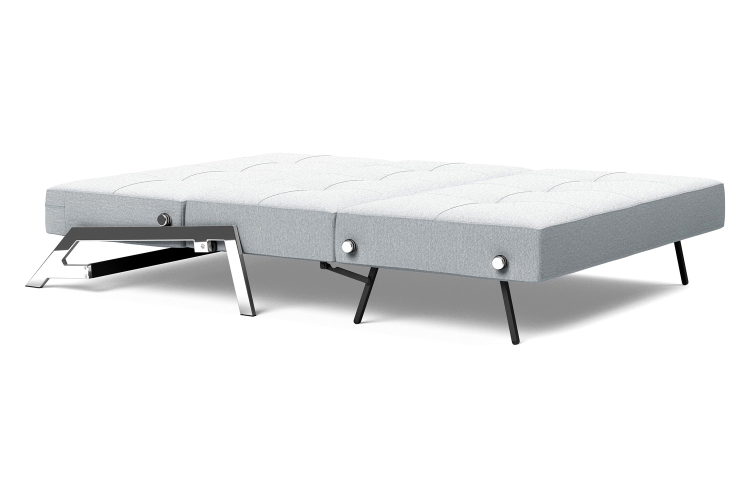 Innovation Living Cubed Full Size Sofa Bed with Chrome legs - 583 Argus Gray