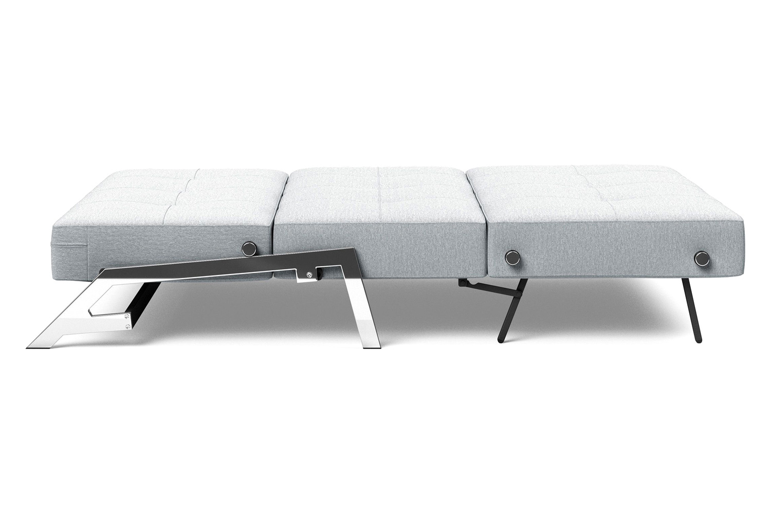 Innovation Living Cubed Full Size Sofa Bed with Chrome legs - 583 Argus Gray
