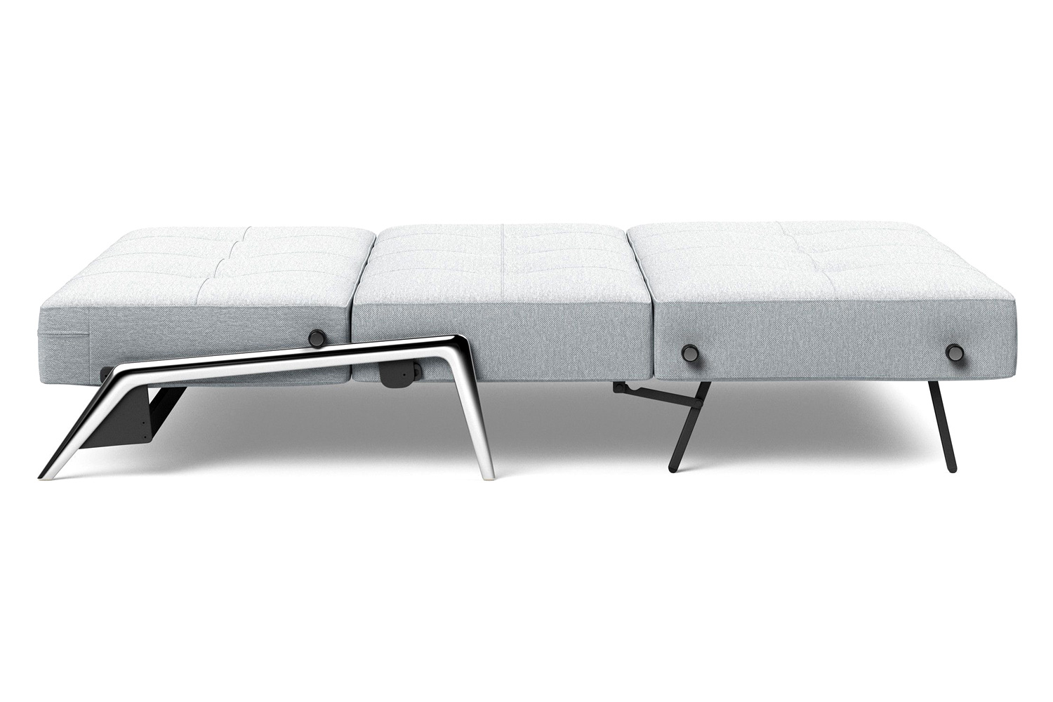 Innovation Living Cubed Full Size Sofa Bed with Alu Legs - 583 Argus Gray